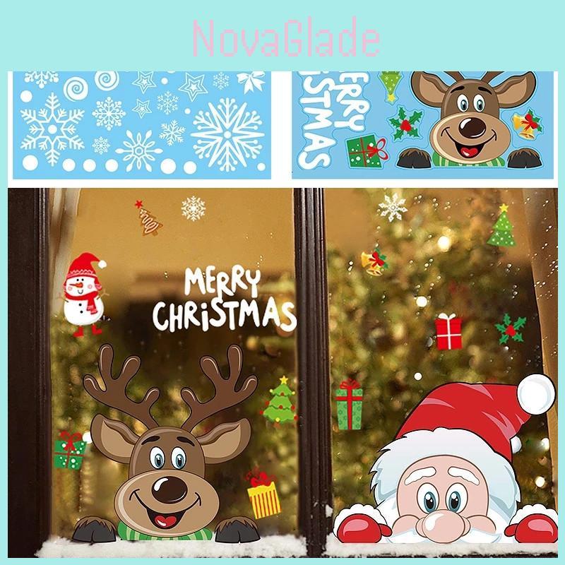 Vibrant New Year Window Glass Stickers For Kids Room And Home Decoration