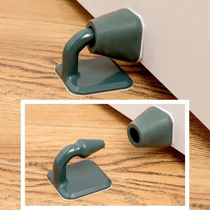 Silicone Rubber Door Stop Non-Punch Door Holder Mute Noiseless Door Stopper Buffer Damper Stop Hardware Wall Protector