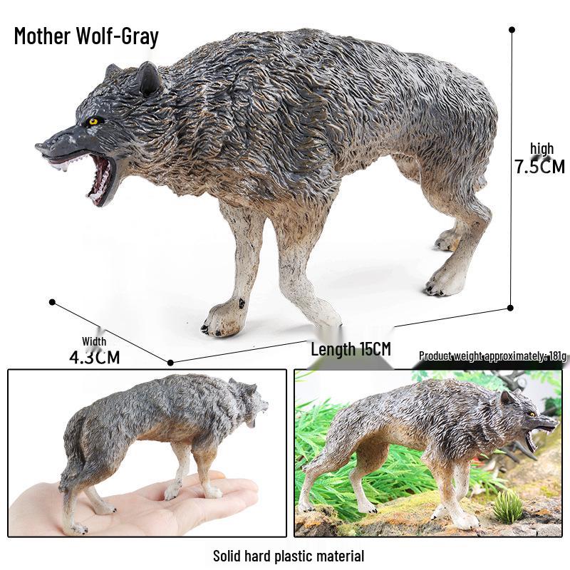 Wildlife Simulation Model: Tiger, Lion, Panda, Elephant, Rhinoceros, Kangaroo, Leopard, Horse, Sheep Toy Set