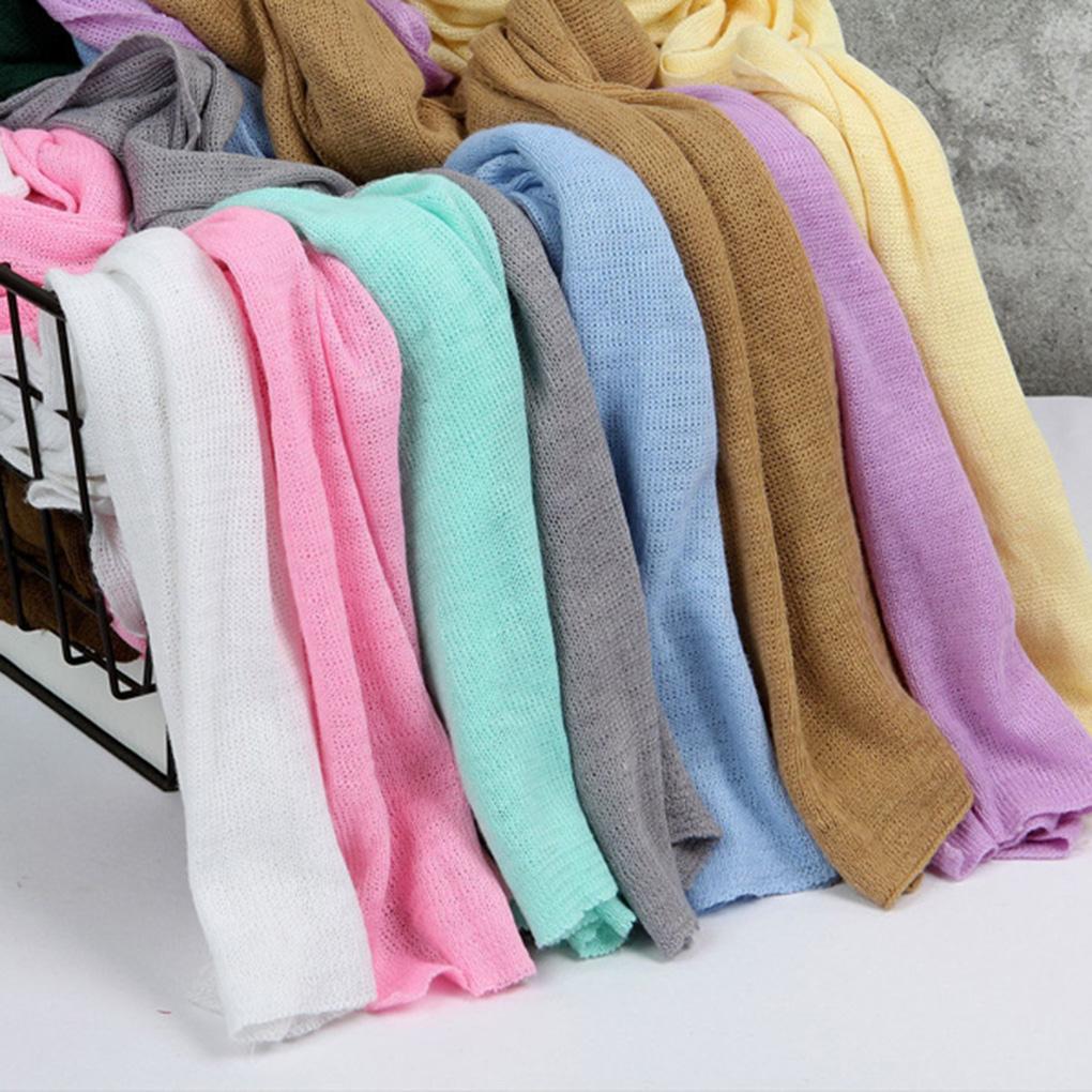 Newborn Stretch Knit Solid Wrap Baby Photography Props Blanket Infant Photo