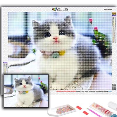 Diamant-Malerei, süße kleine Tiere, Katze, Hund, Panda, Diamant-Mosaik, Handwerk, Diamant-Stickerei