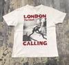 The Clash BAND London Calling WHITE COTTON USA  Full Size S-5XL Unisex T-Shirt