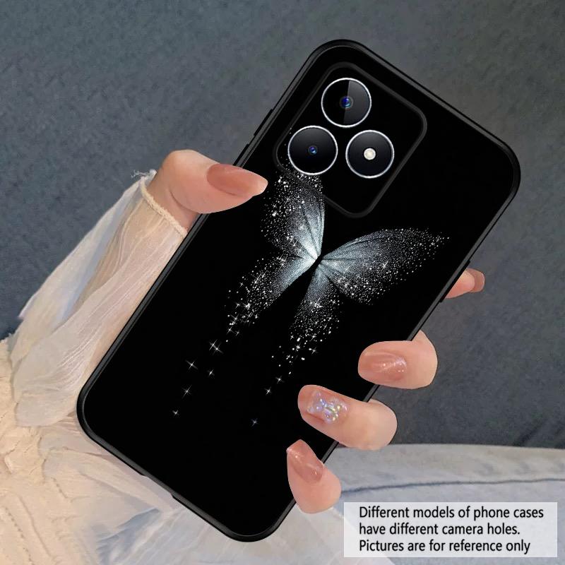 White Butterfly For Oppo Realme 11 12X 12 14 Pro Plus 5G 8 C 55 63 65 51 53 67 75 4G GT2 7 Note 7 50 Silicone Soft Phone Case
