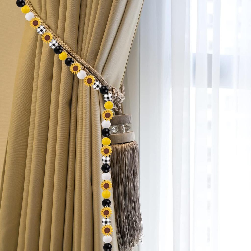 5Pcs Sunflower Wreath Beads Daisies Flower Beads Beaded Material DIY Hairpin Hair Rope Bracelet Necklace And Home Decor