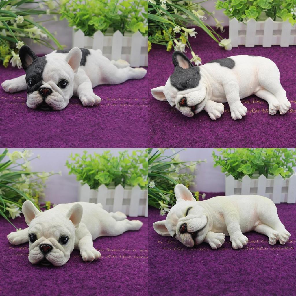 French Simulated Bulldog Model Tabletop Figurine Micro Landscape Decoration