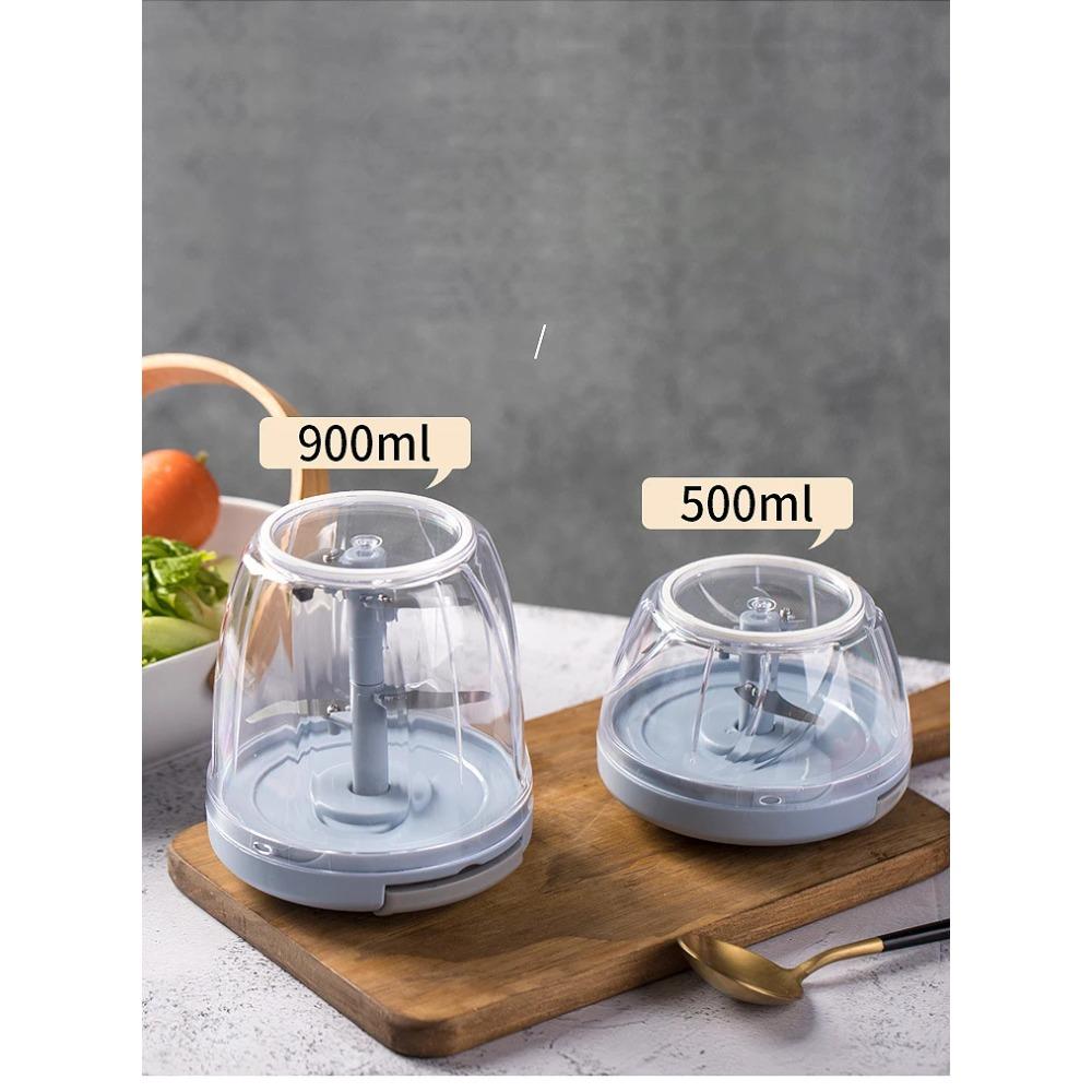 500/900ML Manual Meat Mincer Garlic Chopper Rotate Garlic Press Crusher Vegetable Onion Cutter Kitchen Cooking Accessories