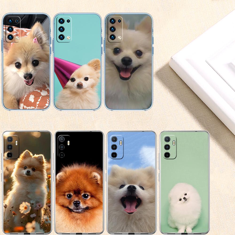 NH36 Pomeranian dog Transparent Phone Case for Samsung Galaxy A04 A04S A14 A23 A34 A54 M23 M33 M52 M53