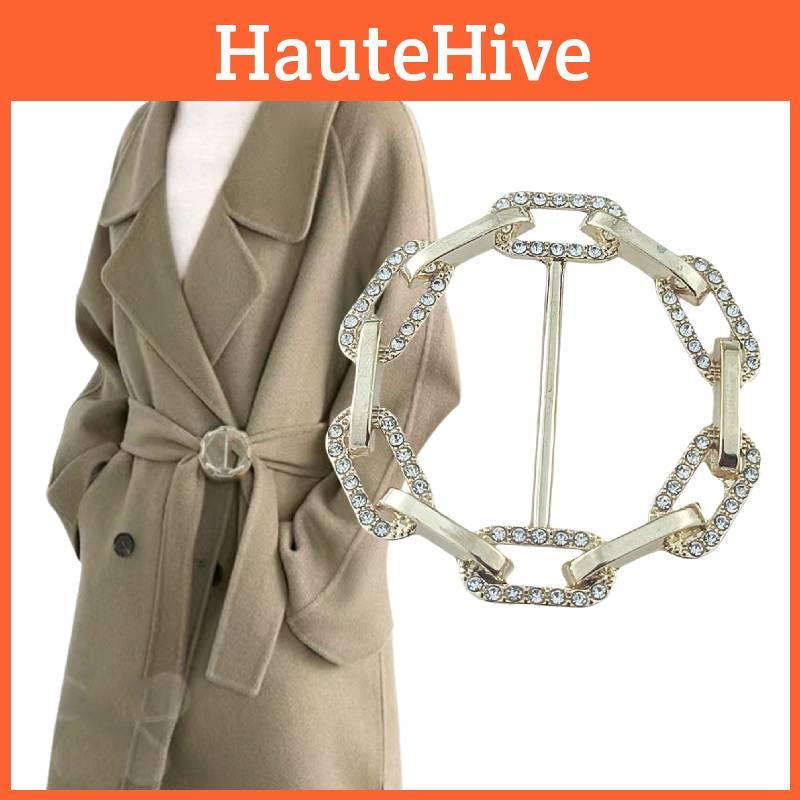 Premium Alloy Scarf Accessories Fashionable Large Buckle For Trench Coats