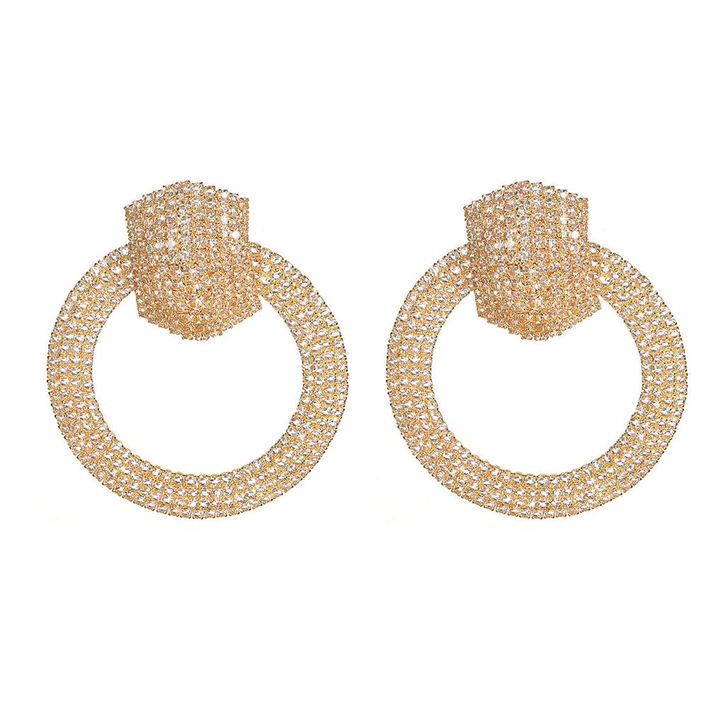 Black Does Not Lose Colour Round Earrings Personality Exaggerated Large Circle Earrings Female High-Grade Luxury Earrings Jewelry