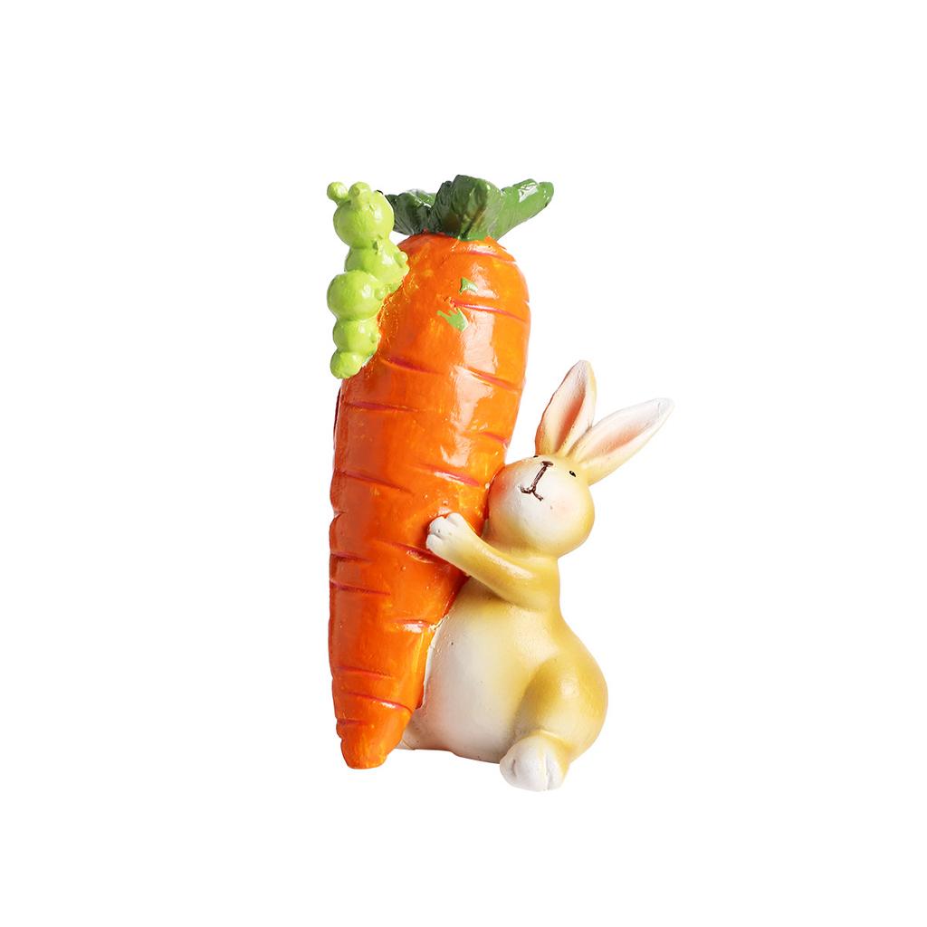 Easter Decorations, Ins, Cute Easter Ornaments, Rabbit Radish Resin Ornaments, Party Home Decorations, Holiday Gifts