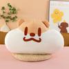 Milk Tea Mouse Plush Pillow With Short Velvet Material For Girls Bed Decor
