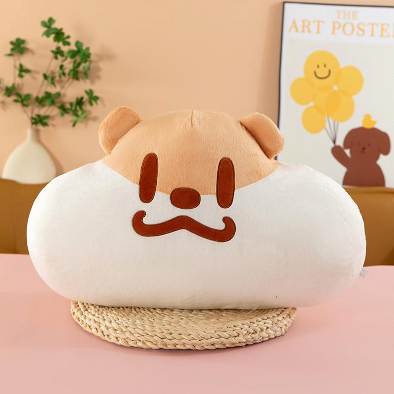 Milk Tea Mouse Plush Pillow With Short Velvet Material For Girls Bed Decor
