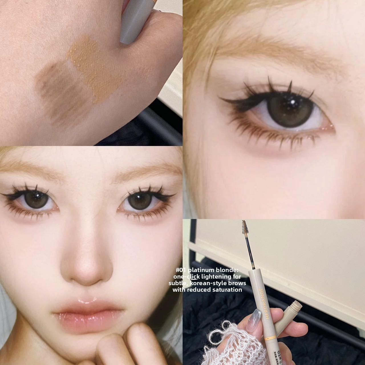 Double-head eyebrow pencil eyebrow brush, eyebrow dye cream, natural wild eyebrow three-dimensional eyebrow pencil
