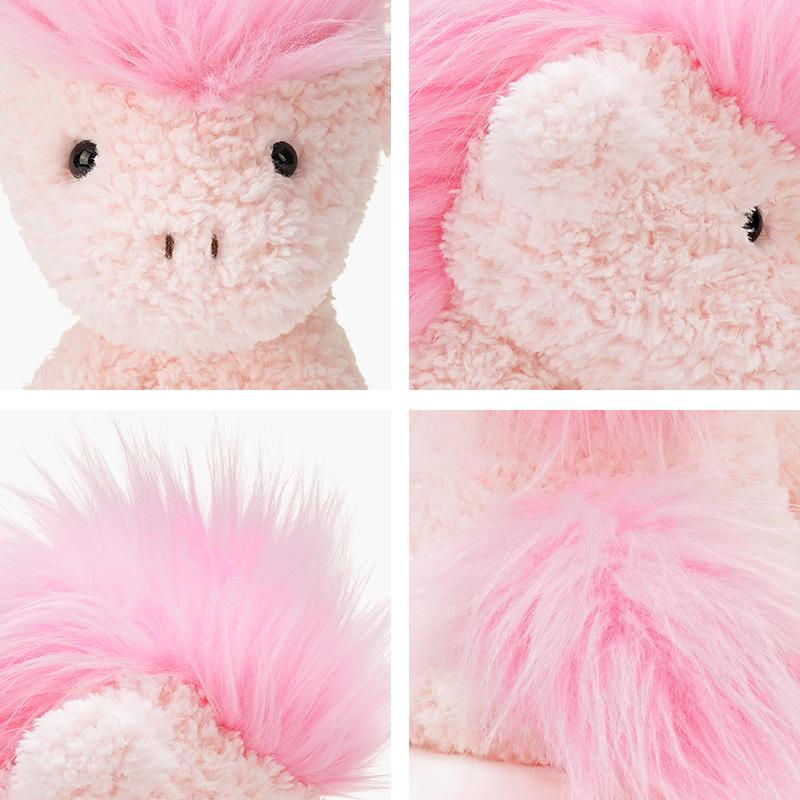 Rosa Pony Kelly Puppe Mädchen Herz Plüschtier niedliche Pferdepuppe für Freundin Geburtstagsgeschenk Puppe