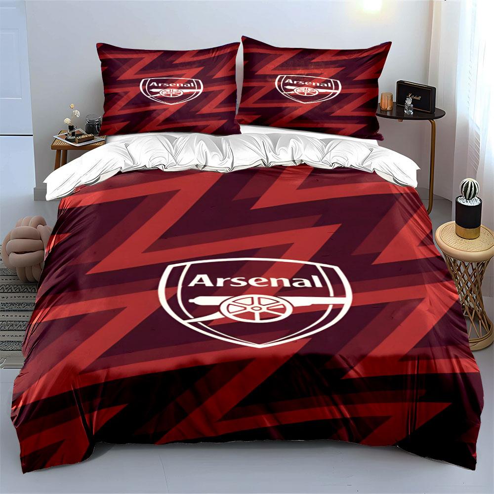 Red Zigzag with Arsenal. Bedding Sets Duvet Cover Sets Duvet Covers Pillowcases(1 * Duvet Cover 2 * Pillowcases Without Duvet Insert)