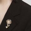 SUYU Luxury Copper Micro-Set Cubic Zirconia Dandelion Brooch Female Suit Shiny Accessories Gift