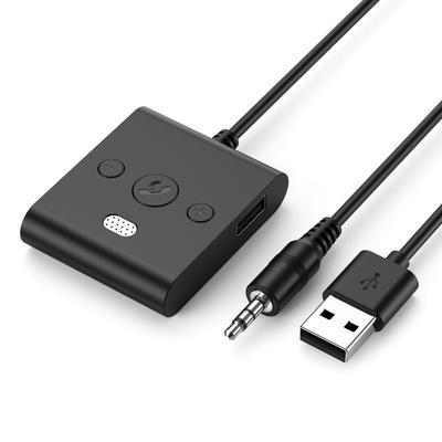Автомобильный Bluetooth-приемник 3,5 мм Bluetooth-музыкальный приемник 5.4 Высокая четкость Звонок в режиме громкой связи Воспроизведение с U-диска в автомобиле