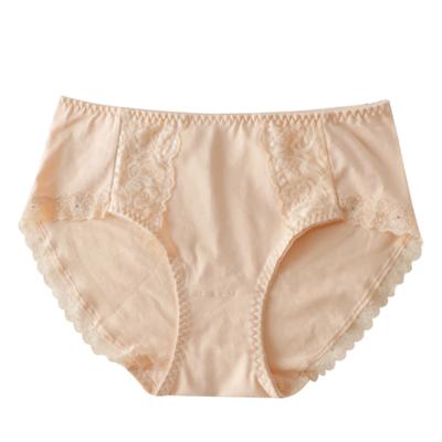 Nahtlose Unterwäsche für Damen, antibakterielle Slips, atmungsaktiv, bequem, einfarbig, mittlere Taille