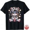Cutecore Kawaii Astronaut Cat Drinking Boba Tea Space Planet Graphic TShirt Boba Tea Kitten Lover Cotton Casual Short Sleeve Tee