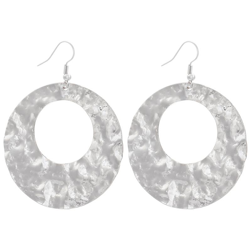 ZHUKOU NEW gold large hoop earrings fashion hip-hop women's bar party hoop earrings jewelry VE474
