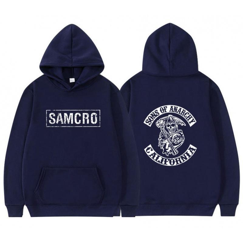 2025 Sons of Anarchy SAMCRO Doppelseitig Drucken Streetwear Männe