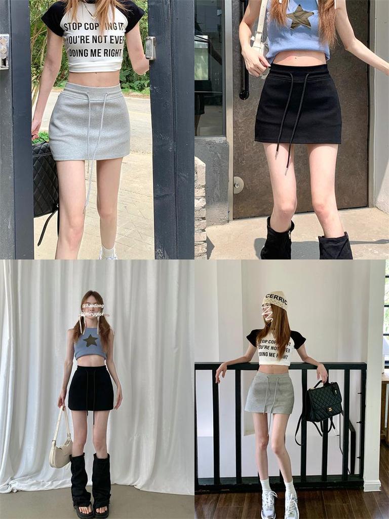 2024 Women's High Waist Petite Sport Skirt with Anti-Exposure