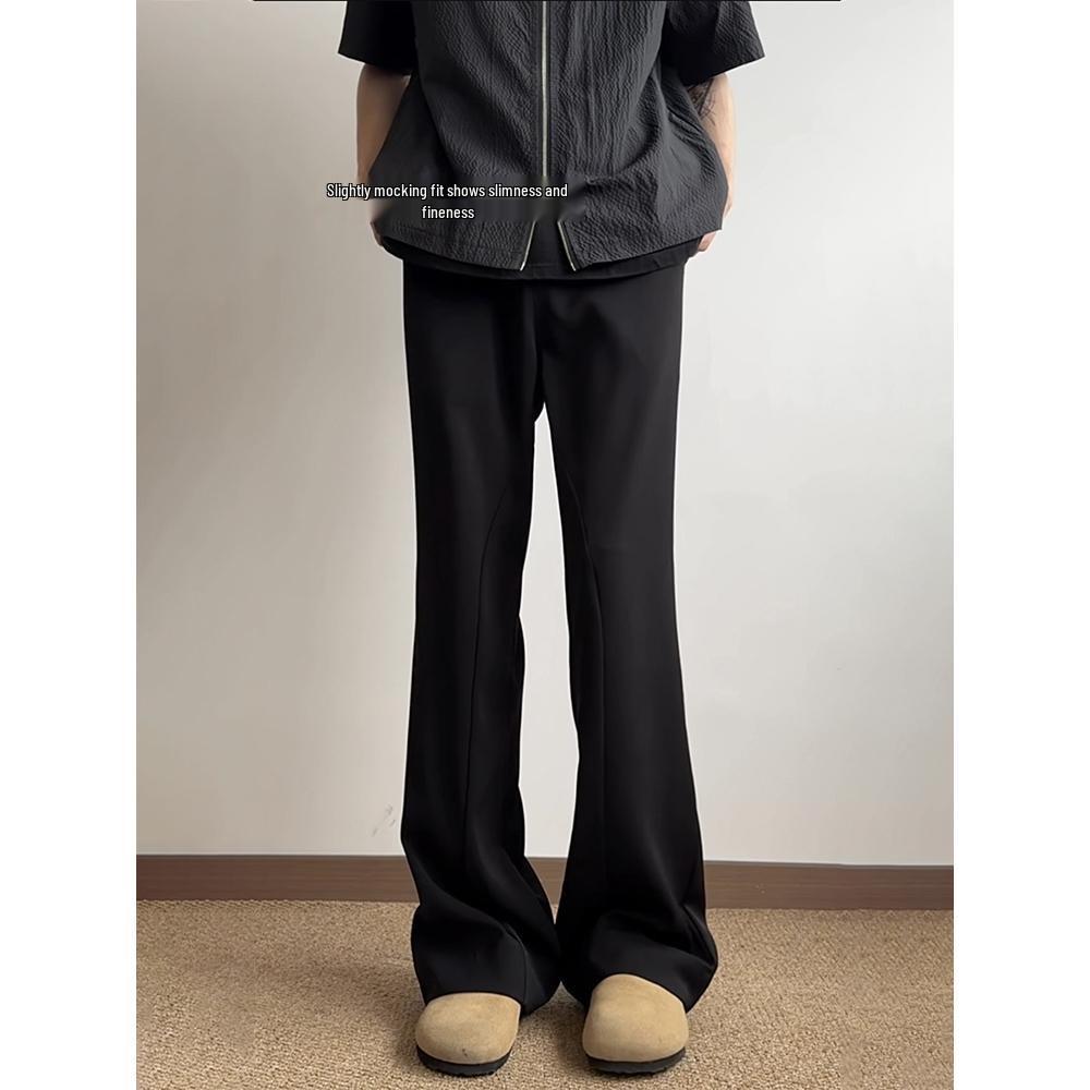 517 Herren Sommer Micro Flare Hose - High-End Drapierung, Handsome Rogue Silhouette Säbelhose