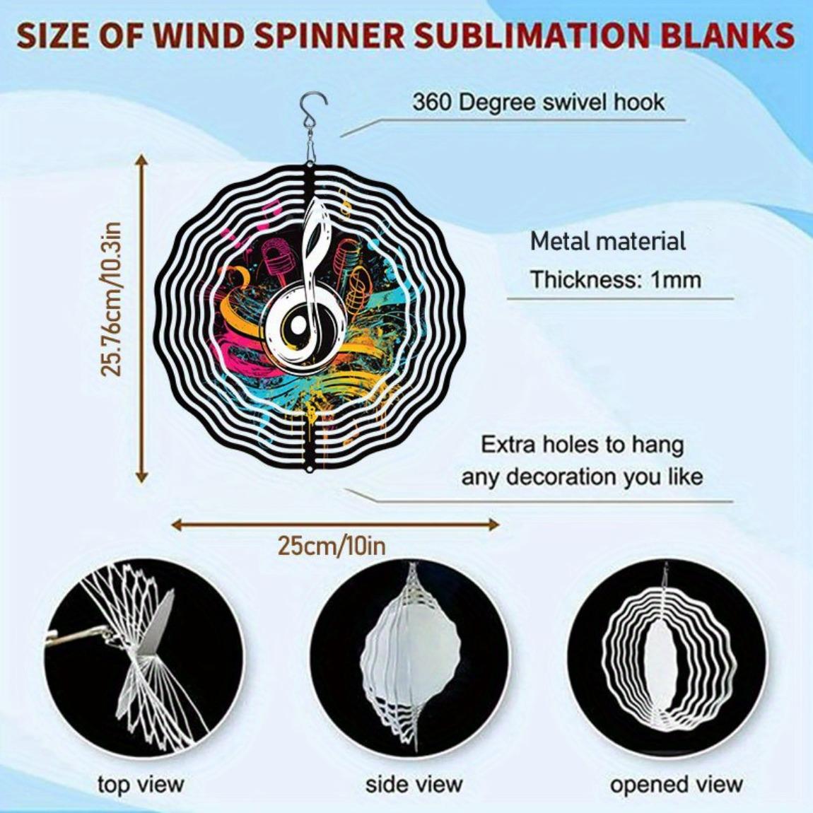 

3D Metal Wind Chime - Large Rotating Outdoor Decor with Vibrant Musical Notes, Colorful Kinetic Garden Art for Patio & Yard 01A