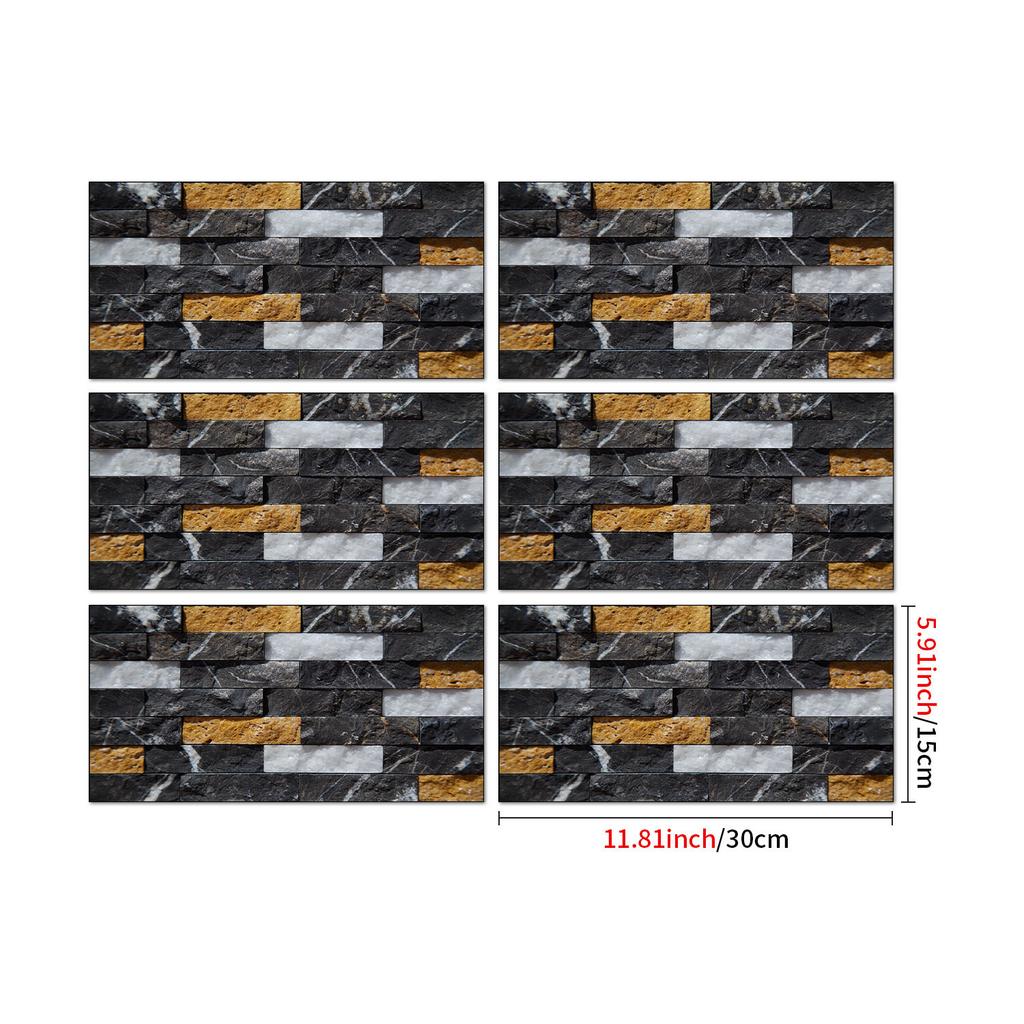 Industrial Style Retro American Tile Sticker, Self-Adhesive Waterproof Pvc Wall Decoration Kitchen Bedroom Wall Sticker Wallpaper