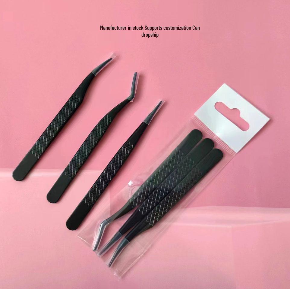 

Mini Golden Feather Eyelash Tweezers Set for Grafting
