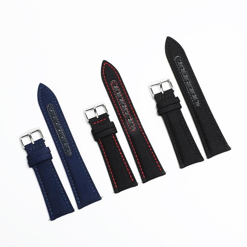 Canvas Nylon Strap Universal Huawei Samsung Nylon Leather Watch Strap 20mm 22mm for Omega