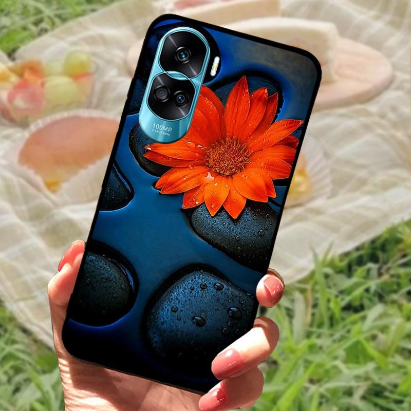For Honor 90 Lite Case Honor90 Pro Silicone Painted Soft Black Cover for Huawei Honor 90 Pro Phone Shell 90Lite 5G Funda Coque