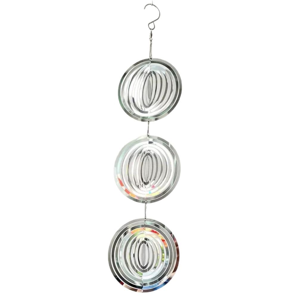 Reflective Metal Bird Repellent Spinner Weather Resistant Reflective Wind Spinner  Farm Protection