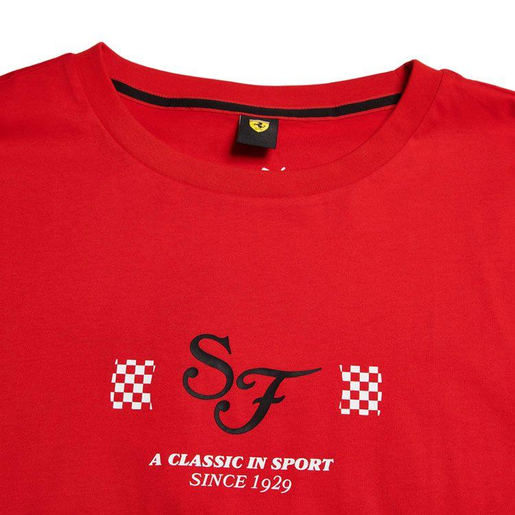 Puma Ferrari Racing Series Letter Pattern Printed Breathable Crew Neck Short Sleeve T-Shirt Men Tops Red 531647-02