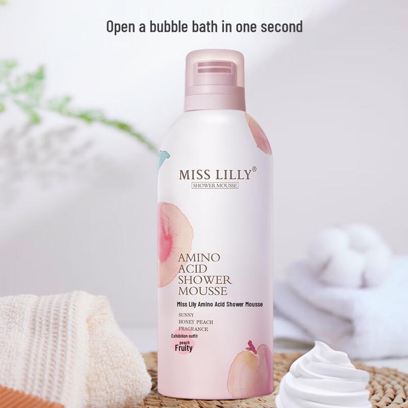 Miss Lilly Amino Acid Foaming Shower Mousse, Morning Peach Scent