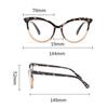Fashion Large Frame Cat Eye High Definition Reading Glasses Men Women Transparent TR90 Frame Butterfly Leopard Frame Presbyopic Eyeglasses