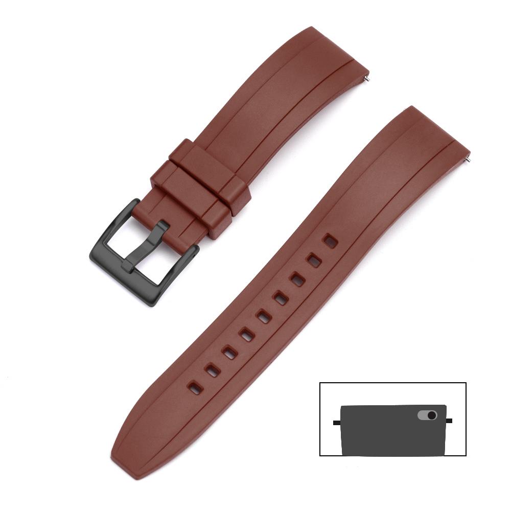 JUELONG Vulcanized FKM Rubber Watch Strap 18mm 19mm 20mm 21mm 22mm 23mm 24mm Perfect Fit Flat End Quick Release Watchbands