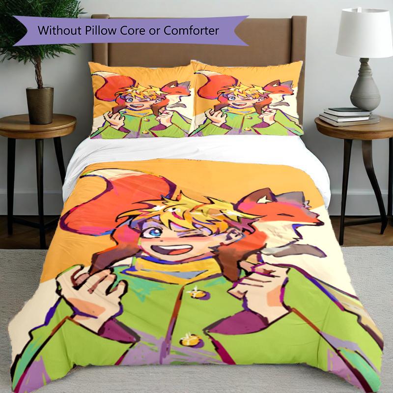 3pcs Duvet Cover Set (1*Duvet Cover + 2*Pillowcase, Without Core), The Little Prince Print Bedding Set, Bedroom Decor, All‑Season, Gift