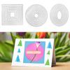Carbon Steel Die Cut 6Pcs Geometric Cutting Dies Stencils for Card Making Photo Album Decoration Carbon Steel Die Cut