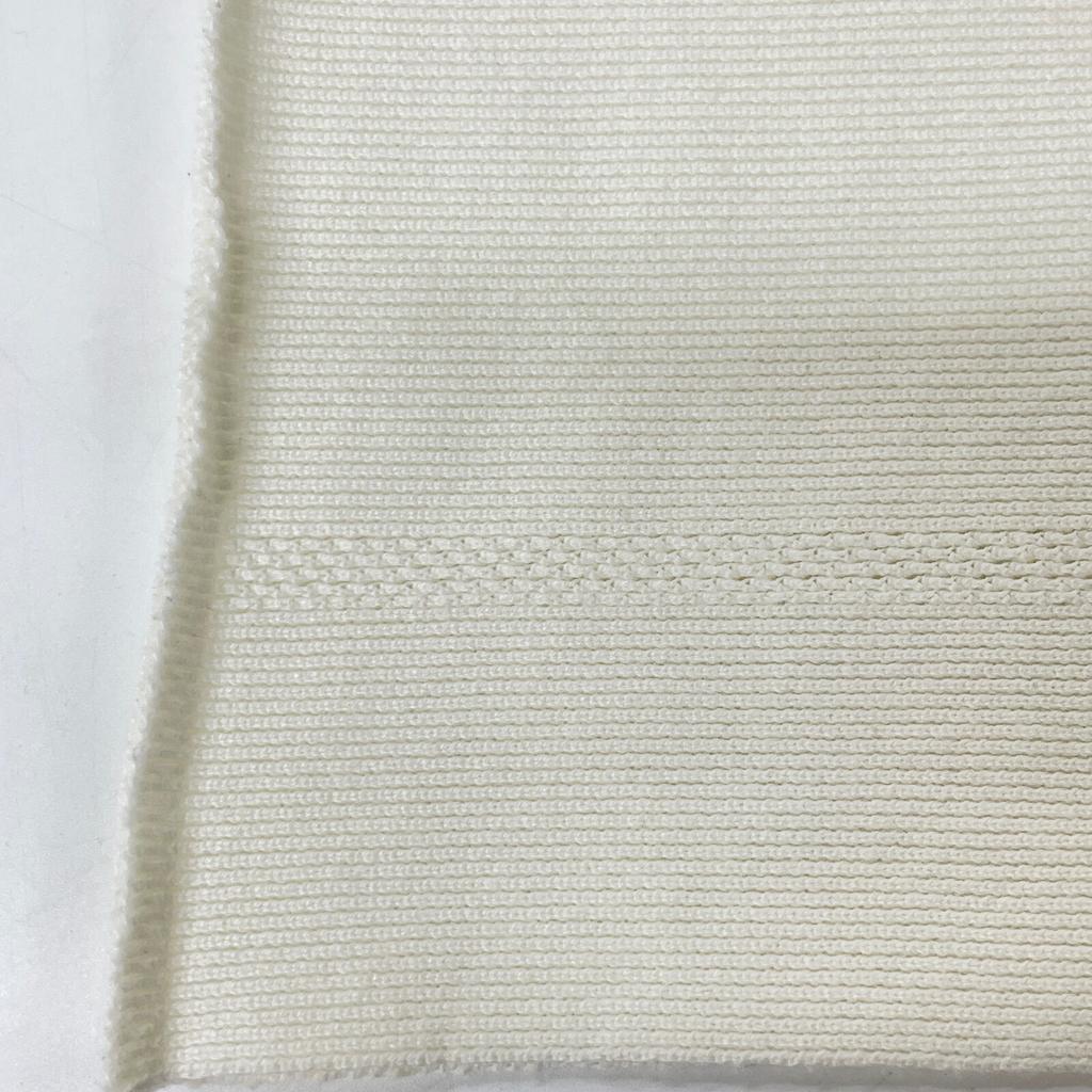 ISSEIMIYAKE A.POC AT11KK414 White Cotton X Nylon Long Sleeve Design Knit Pullover Tops 3 whiteUsed