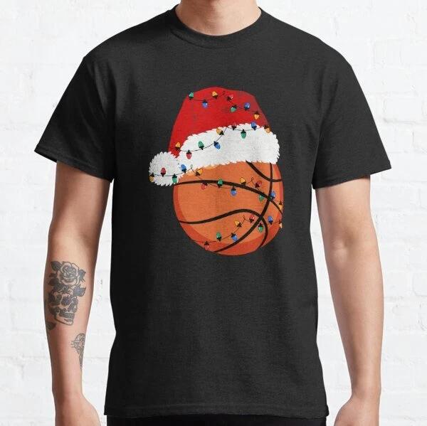 Basketball Santa T Shirt Christmas Xmas Ball Sport Classic T-Shirt S-3XL 3XL