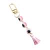 Turkish Resin Eye Keychain with Gold-Plated Tassel Pendant