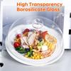 1Pcs Borosilicate Glass Microwave Splatter Cover For Food,Tall BPA-Free Non-Toxic Plastic-Free Microwave Lid Outdoor Tableware