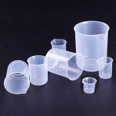 Messbecher Transparenter Kunststoff Laborbecher Skalierter Flüssigkeitskrug Tasse Küche Backen Kochen Messskala Behälter