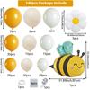 140PCS Bee Themed Balloon Wreath Suitable for Birthday Party Decoration, Summer Party Decoration Supplies