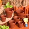 10pcs Mini Flowerpot Dollhouse Furnishing - Accessories To Enhance Doll House Decoration