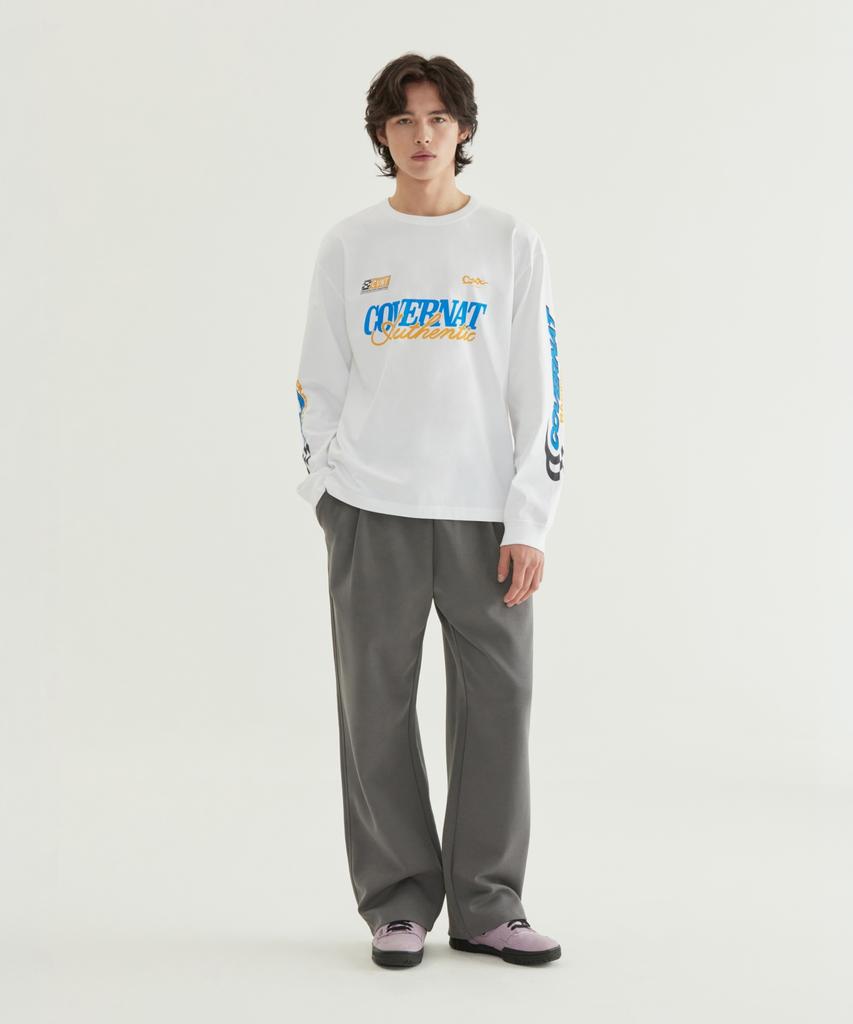 COVERNAT C Logo Semi-Wide Sweatpants Charcoal