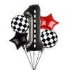 2pcs Black And White Striped Party Decoration Number Balloon Set