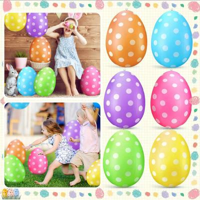16 Inch Easter Inflatable Outdoor Decorations Easter Inflatables Eggs Yard Decor Kids Toys Colorful Eggs Inflatable Easter Eggs Ornaments For Party