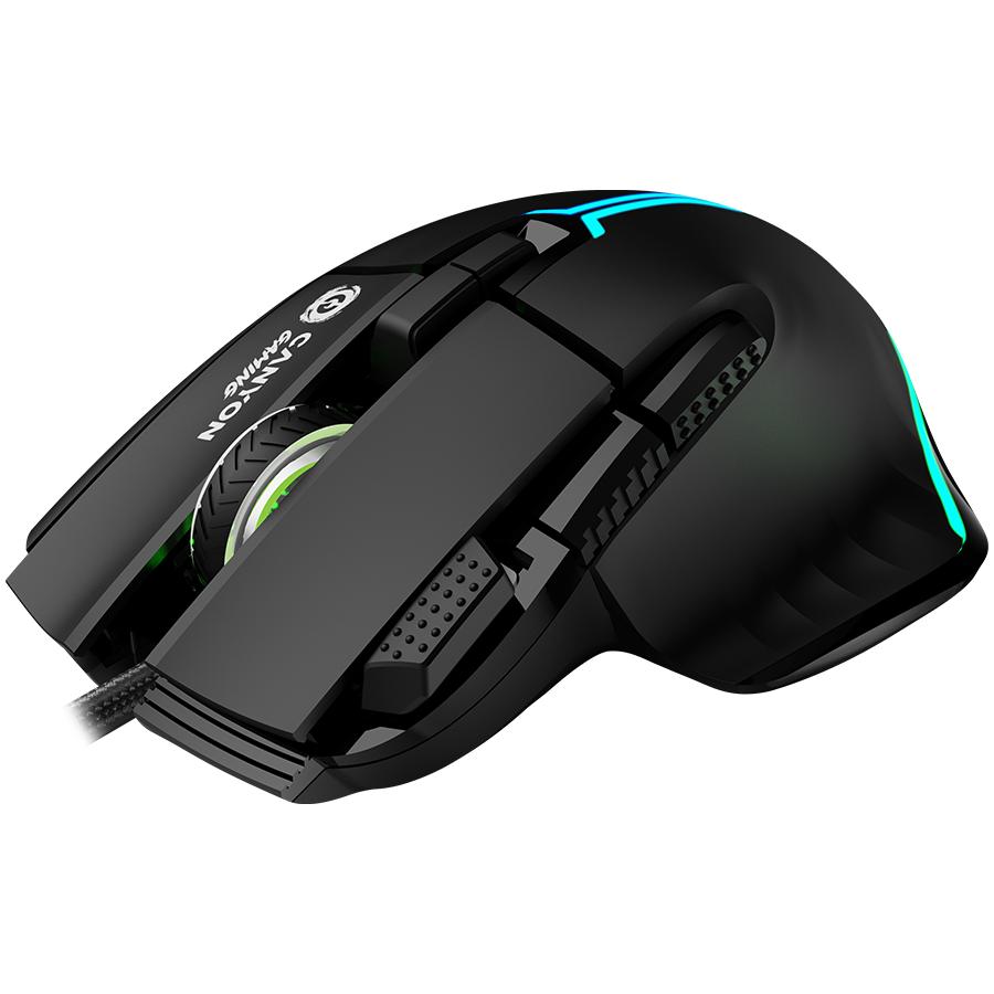 Canyon Mysz Gamingowa Fortnax Gm-636 Rgb 9 Przyc. Przew. Czarna